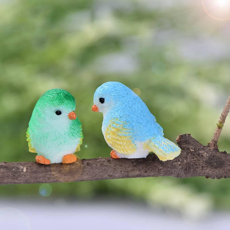 Mô hình con chim nhiều màu sắc trang trí tiểu cảnh, hòn non bộ, cây để bàn, terrarium