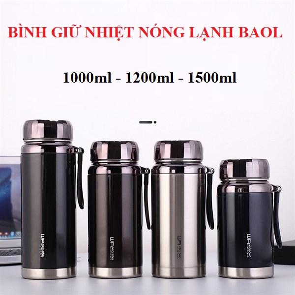 Bình Giữ Nhiệt Nóng Lạnh BAOL Kim Cương Chất Liệu Inox 304 Cao Cấp ( 1000ml - 1200ml - 1500ml )