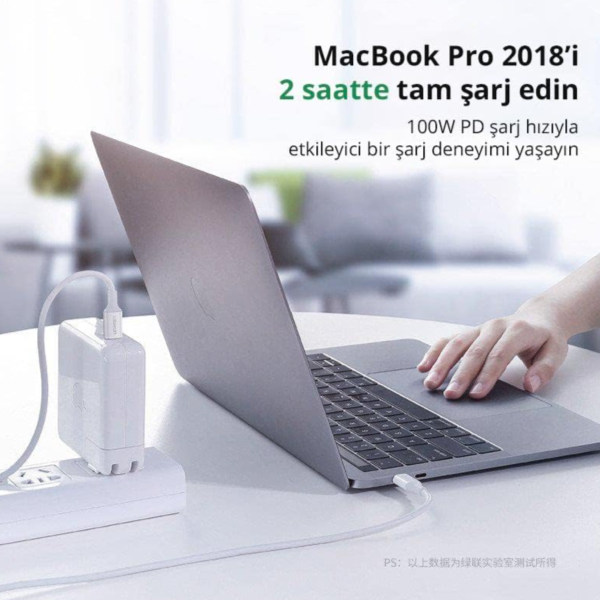 cáp usb type c revolution 2.0 vỏ abs màu trắng Ugreen 300BT60551US 1m 5A hàng chính hãng