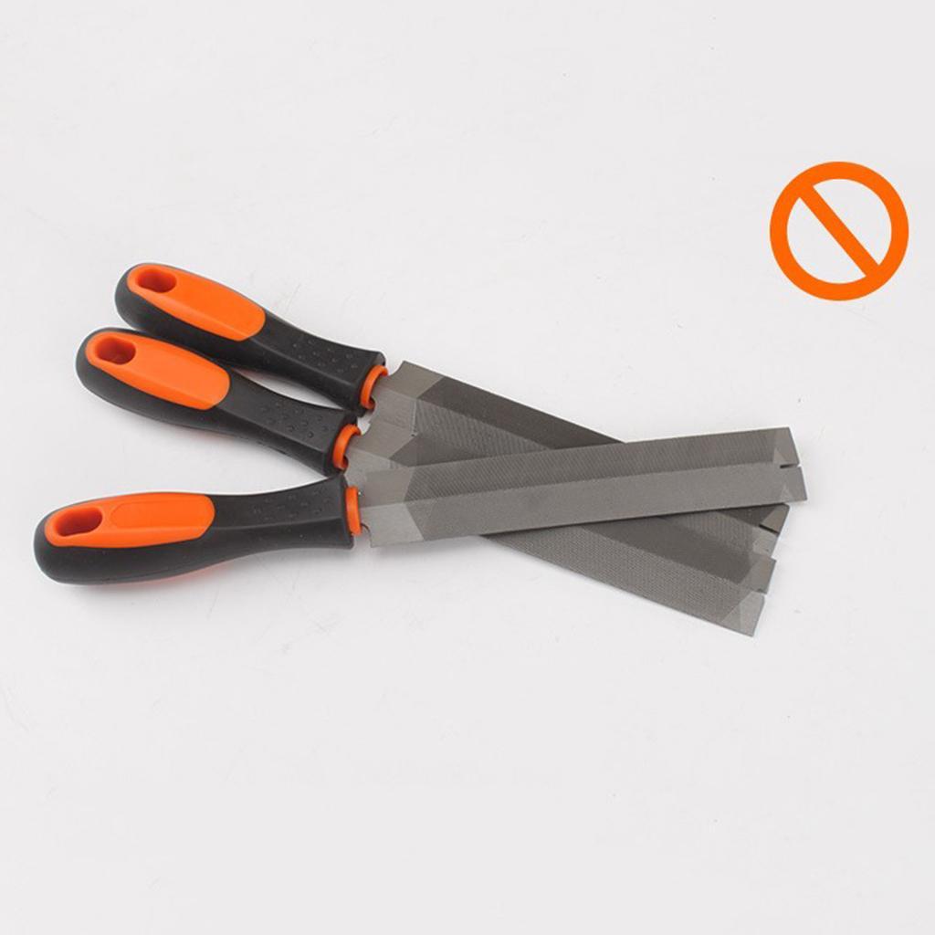 2X Diamond Files Wood Tools with TPR Package Plastic Handle for