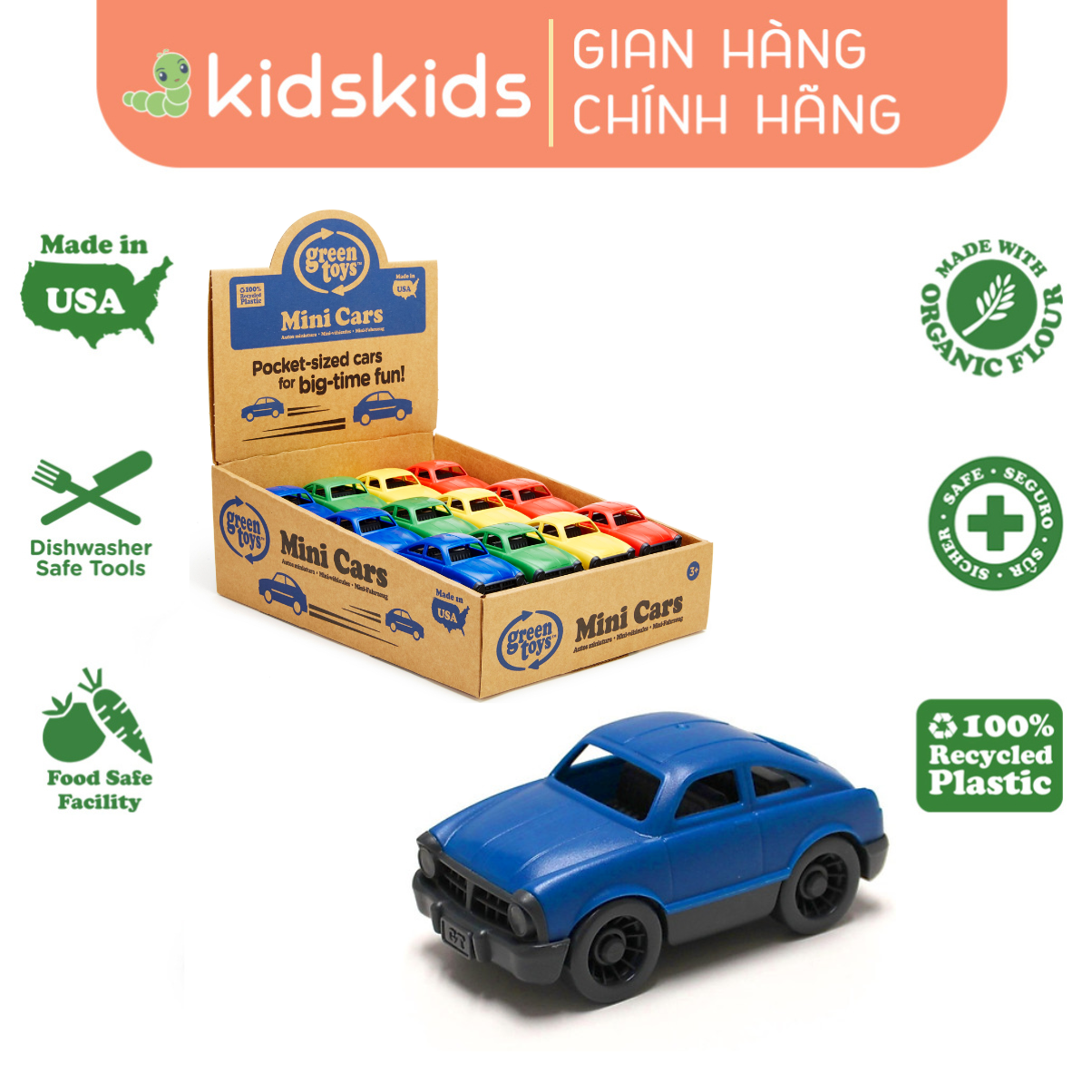 Đồ Chơi Xe Hơi Green Toys Cho Bé Từ 3 Tuổi - Xanh Dương