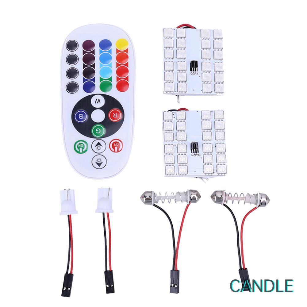 Bộ 2 Bảng Đèn Led 16 Màu Rgb Điều Khiển Từ Xa Cho Xe Hơi