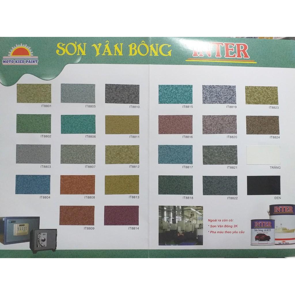 SƠN VÂN BÔNG INTER ĐỦ MÀU 900g