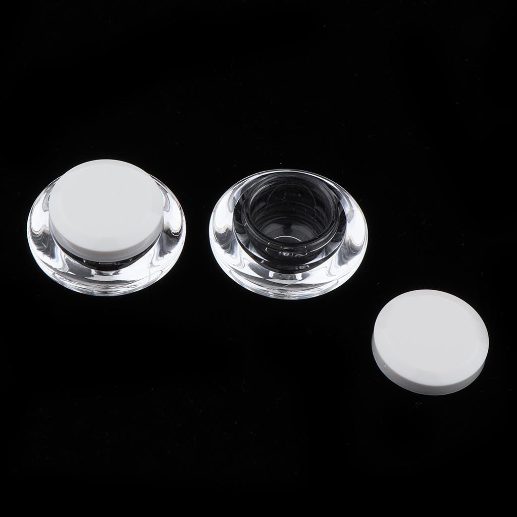 2x Refillable Sample Bottle Cosmetic Makeup Jar Pot Cream Lip Balm Container -