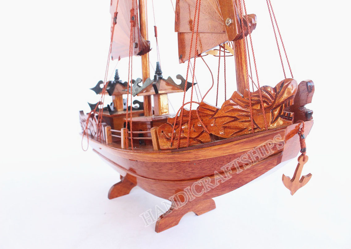 Mô hình thuyền gỗ Hạ Long gỗ hương
