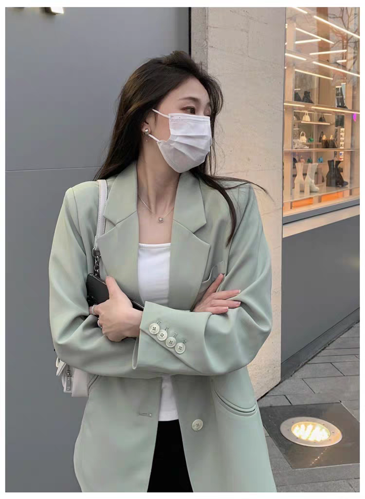 Áo blazer nữ vải tuyết mưa dày dặn 2 lớp dáng dài áo vest nữ Hàn Quốc dài tay trẻ trung sang trọng trong mùa đông lạnh