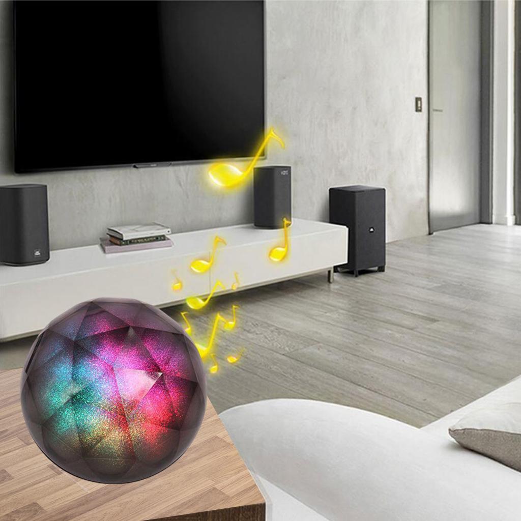 Bluetooth Speaker Wireless LED Colorful Light Crystal Ball for Home TF Card