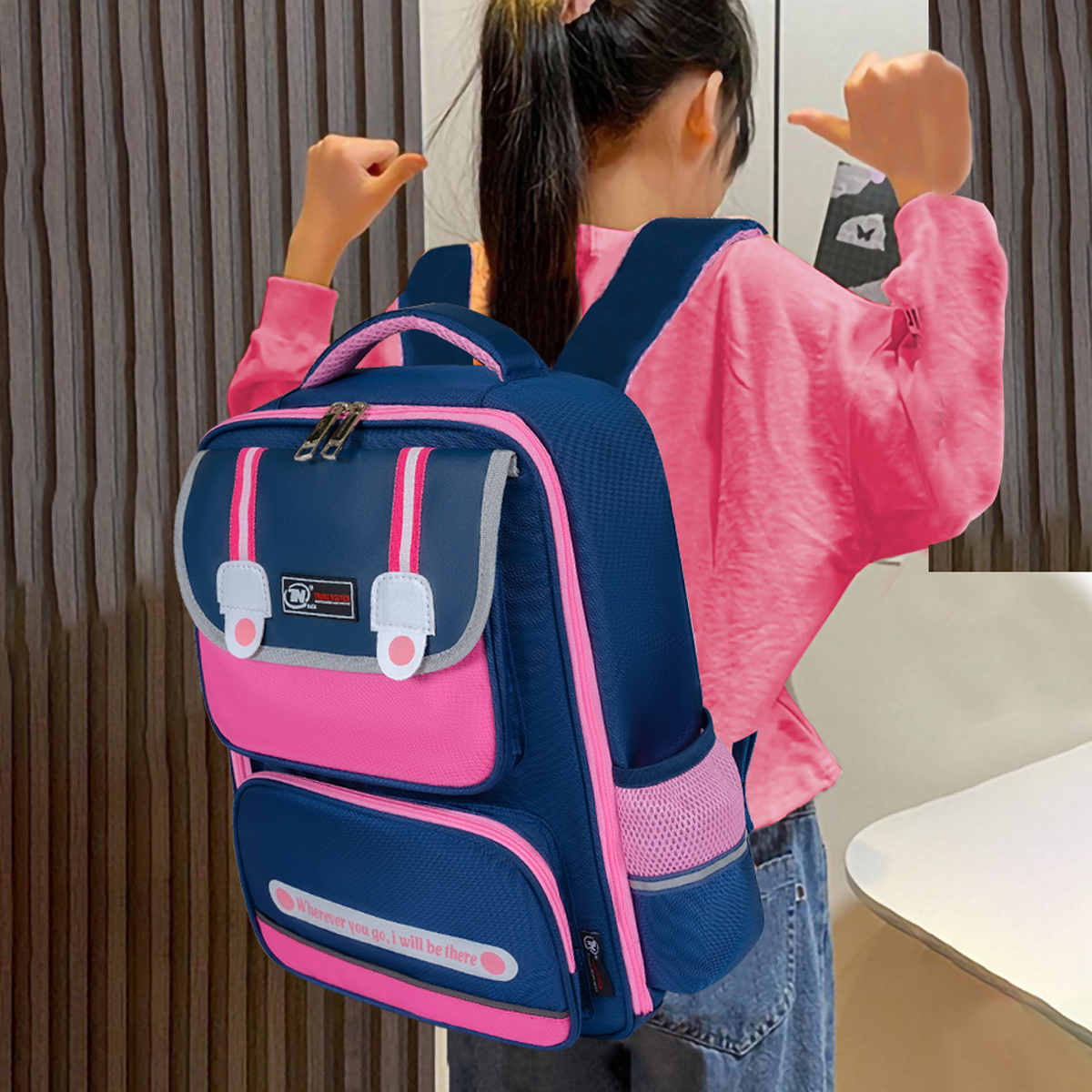 Balo học sinh thời trang cho nữ TNBags Smart Pink TN.B 3112