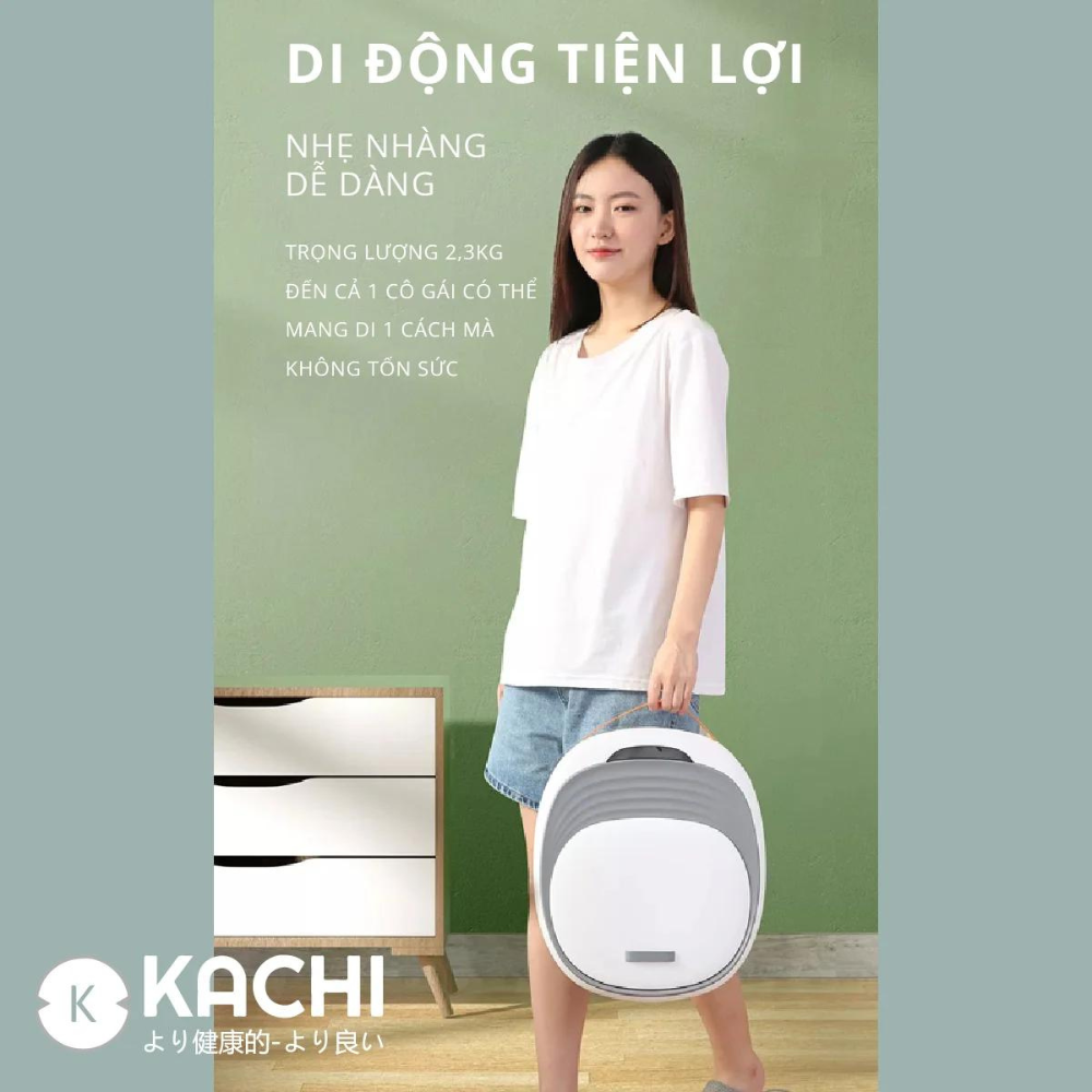 Bồn ngâm chân hồng ngoại xếp gọn Kachi MK344