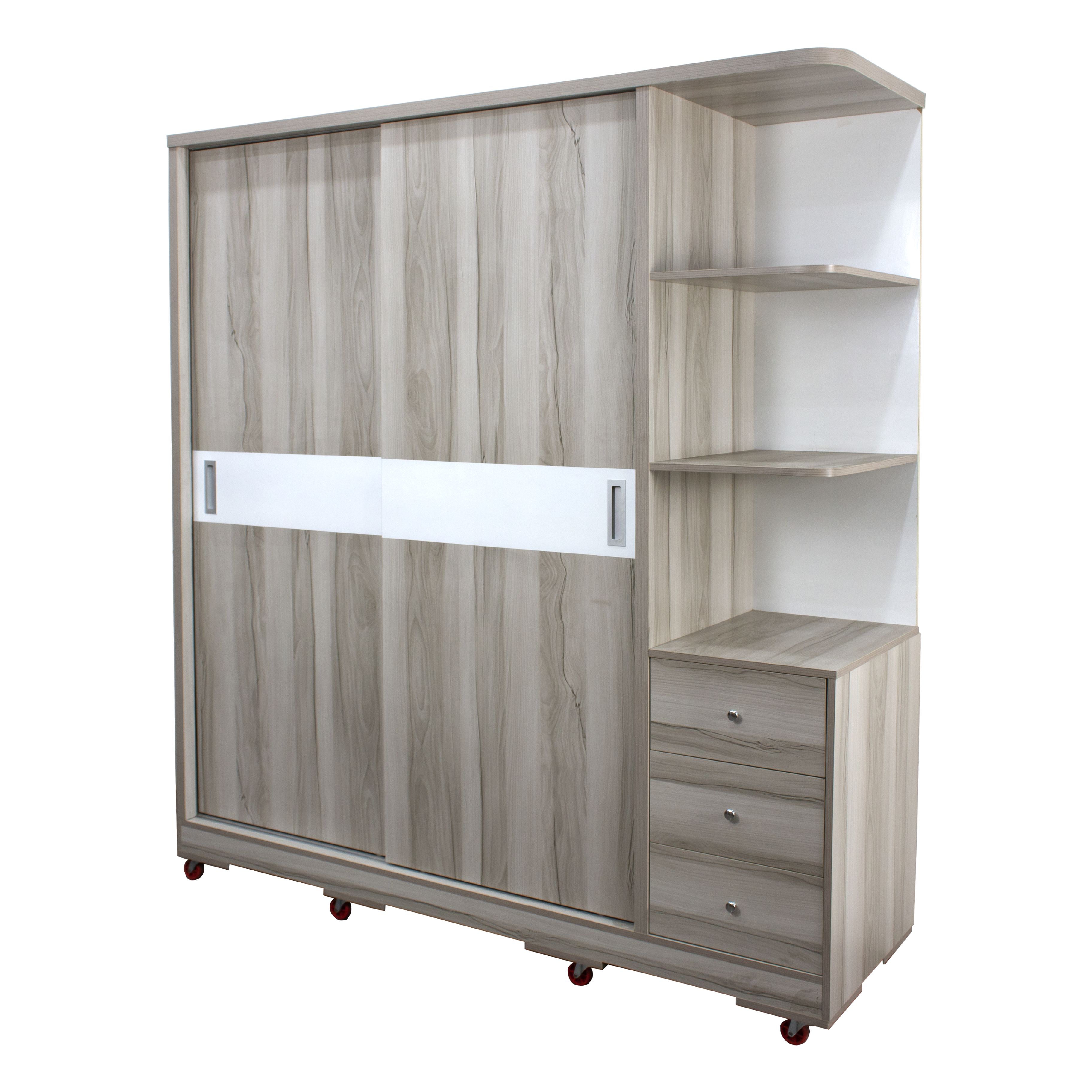 Tủ 2 Cánh Cửa Lùa Kèm Góc Gỗ MDF Phủ Melamine Cao Cấp Viva Gía Rẻ