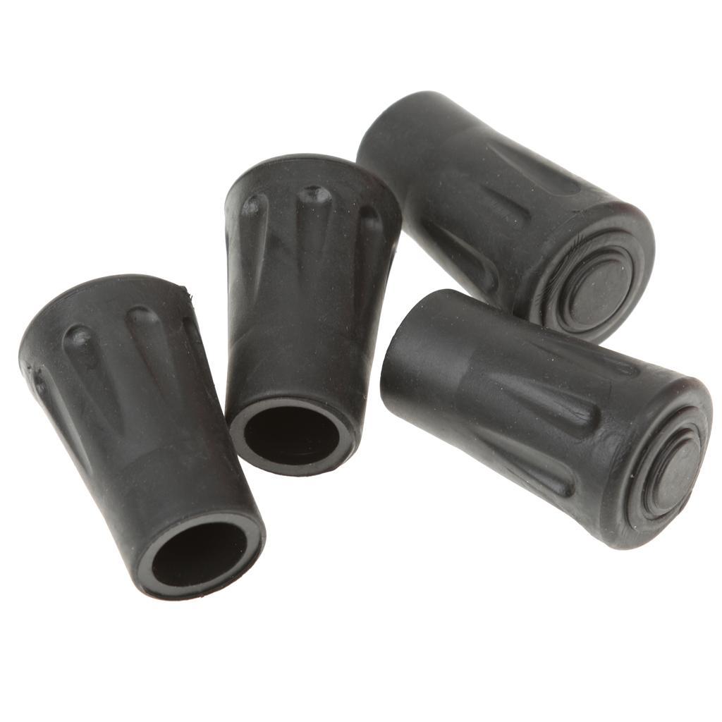 4pcs Replacement Rubber Tips End for Hiking Stick Walking Trekking Poles 4cm