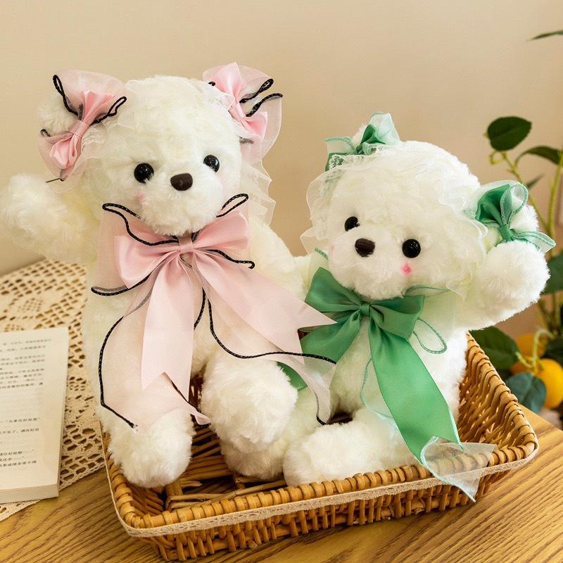 Gấu Bông Lolita ,Gấu Bông Đeo Nơ -Quà Tặng Cho Bé
