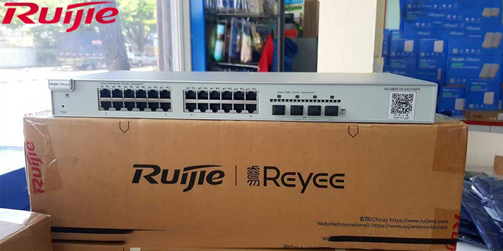 Switch Ruijie Reyee RG-NBS5100-24GT4SFP 24-Port Gigabit L2+ Managed Switch-hàng chính hãng