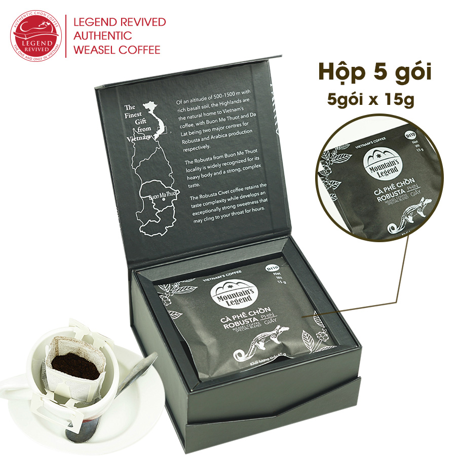 Cà phê chồn Robusta Moutain’s Legend 75 gram