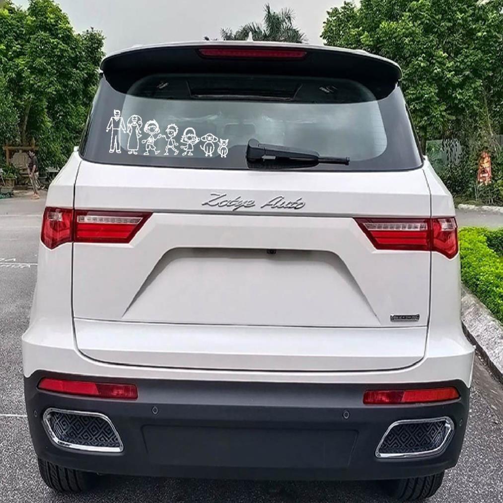 Decal dán xe hơi, sticker dán xe ôtô, tem xe hơi, tem dán hình gia đình độc đáo nhiều mẫu