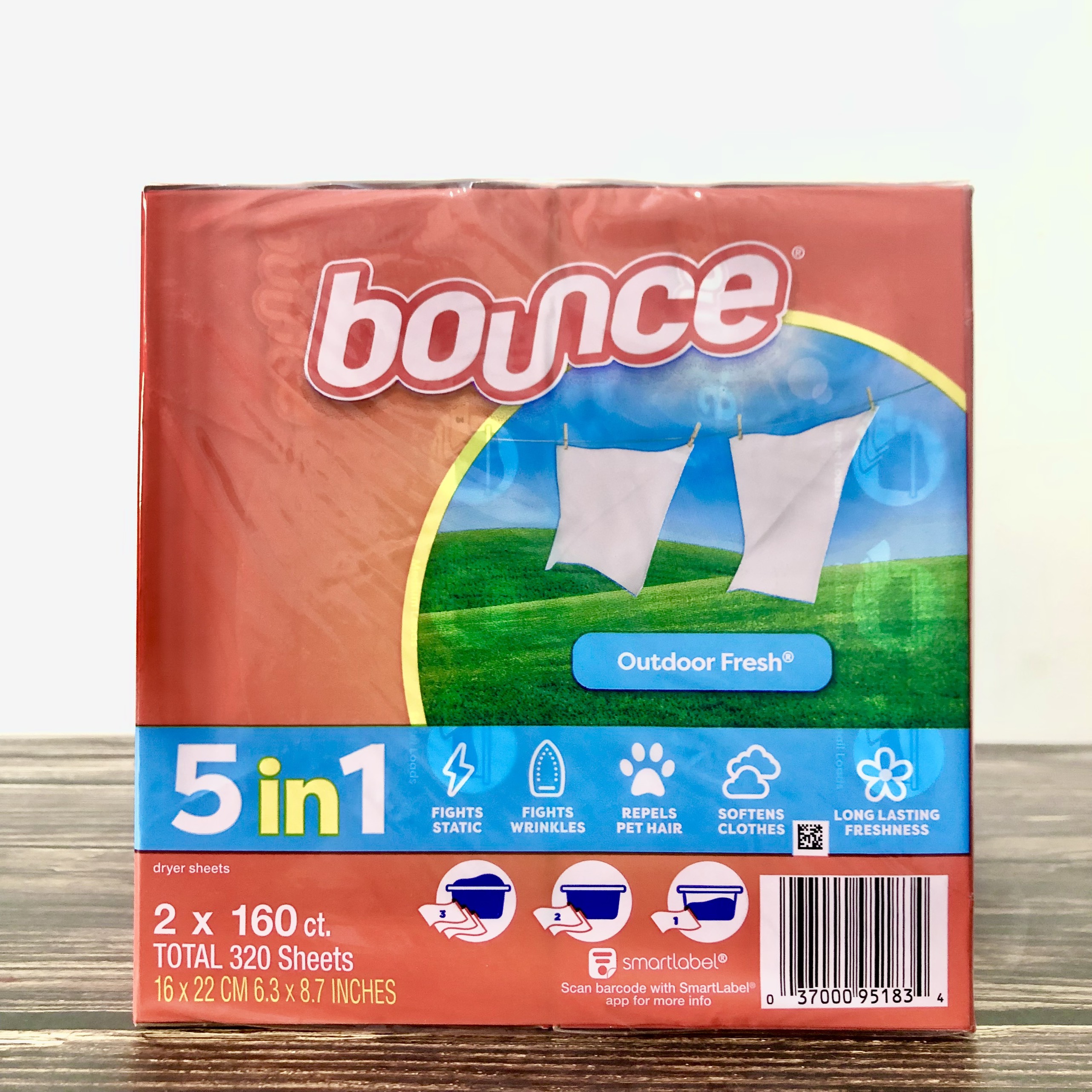 Set 2 Lốc Giấy Thơm Quần Áo Bounce 4in1 320 Tờ Nhập Mỹ