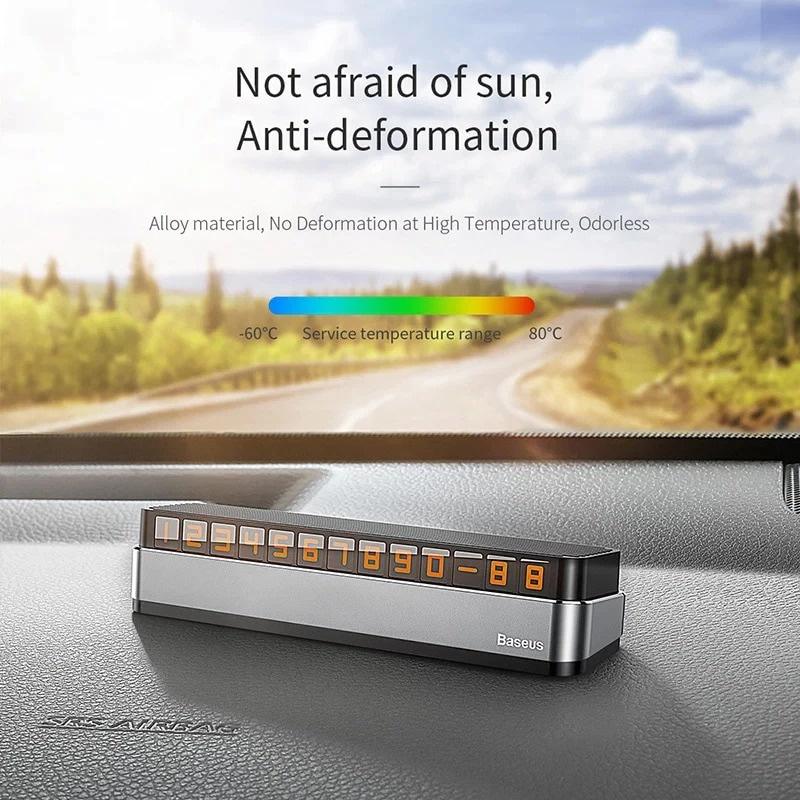 Bảng số dạ quang Baseus Moonlight Box Series Temporary Parking Number Plate dùng cho xe hơi (Nam châm, hợp kim nhôm ) ( Hàng Chính Hãng)