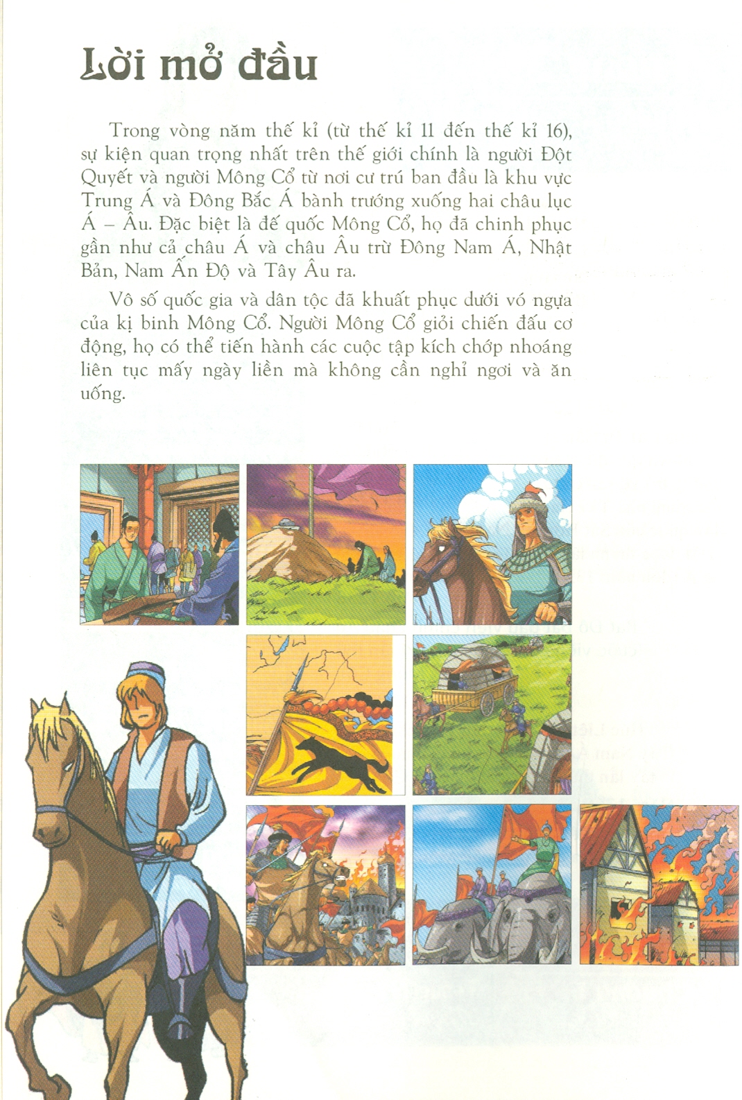 Hình ảnh Lược Sử Thế Giới Bằng Tranh, Tập 6: Đế Quốc Mông Cổ (Bản in màu - Tái bản 2023)