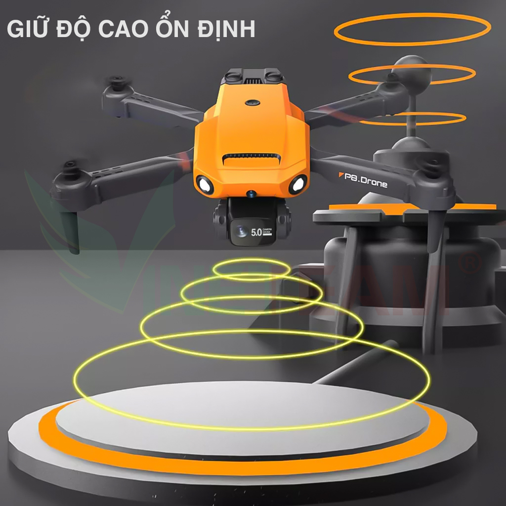 Máy Bay Điều Khiển Từ Xa Flycam P8 PRO Camera Kép Quadcopter UAV Với Bản Nâng Cấp 720P / 1080P / 4K HD FPV GPS WiFi Cảm Biến Chướng Ngại Vật - Hàng Nhập Khẩu