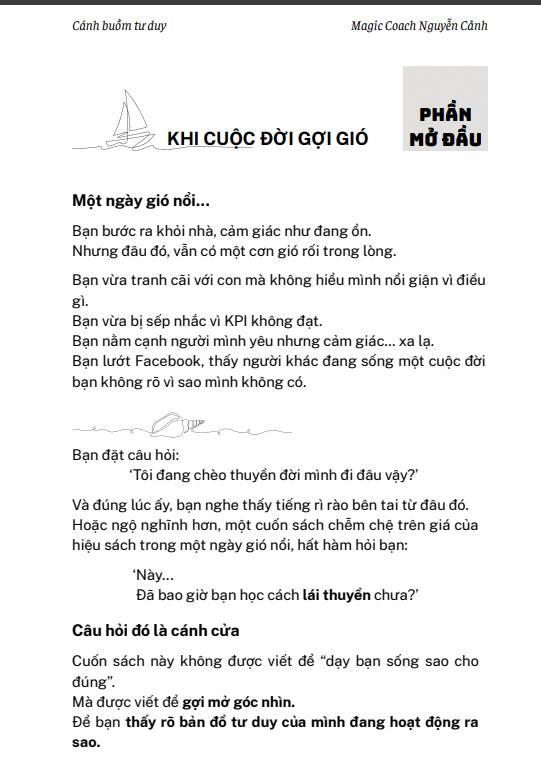 Sách CÁNH BUỒM TƯ DUY