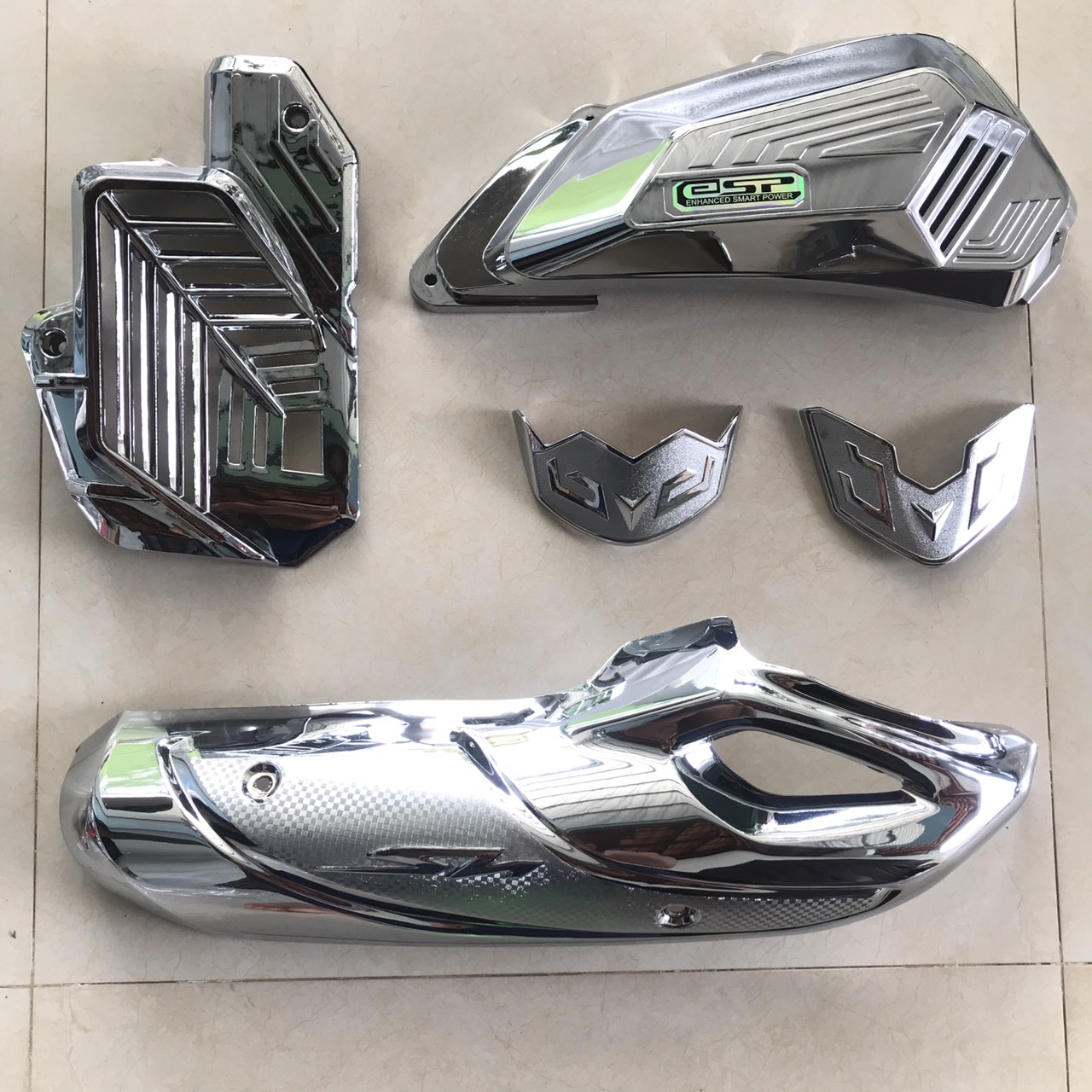 COMBO BỘ ỐP PHỤ KIỆN TRANG TRÍ DÙNG CHO ĐỜI XE SH 2020 2021 2022 2023 2024 - 125i 150i 160i CROM