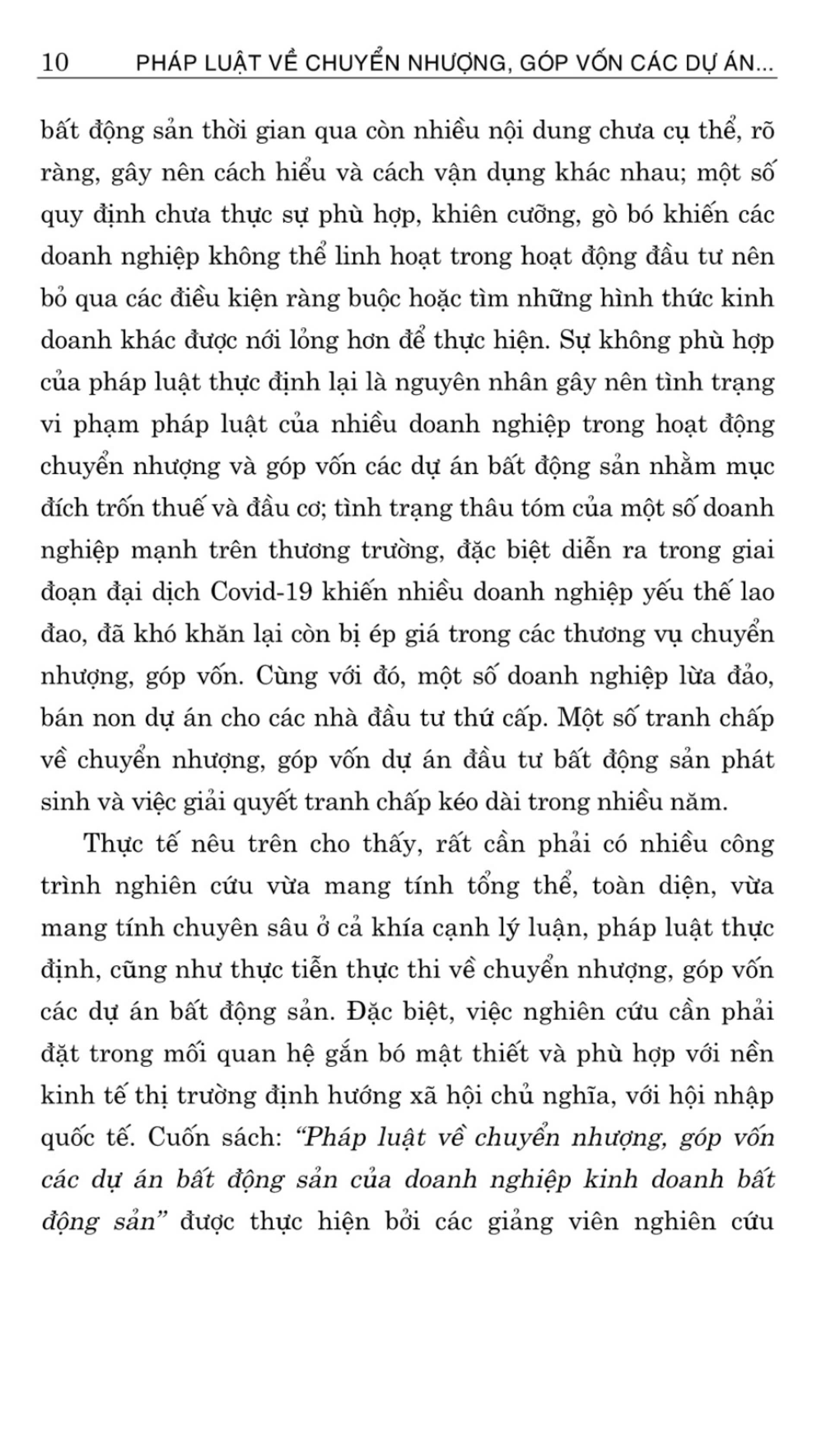 Pháp luật về chuyển nhượng, góp vốn các dự án bất động sản của doanh nghiệp kinh doanh bất động sản (Sách chuyên khảo)