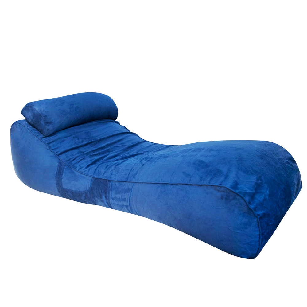 GIƯỜNG LƯỜI HẠT XỐP (DAYBED LOUNGER BEANBAG) CHẤT LIỆU MICROSUEDE MÀU XANH DƯƠNG MS55 SIZE 1,8M - THE BEANBAG HOUSE