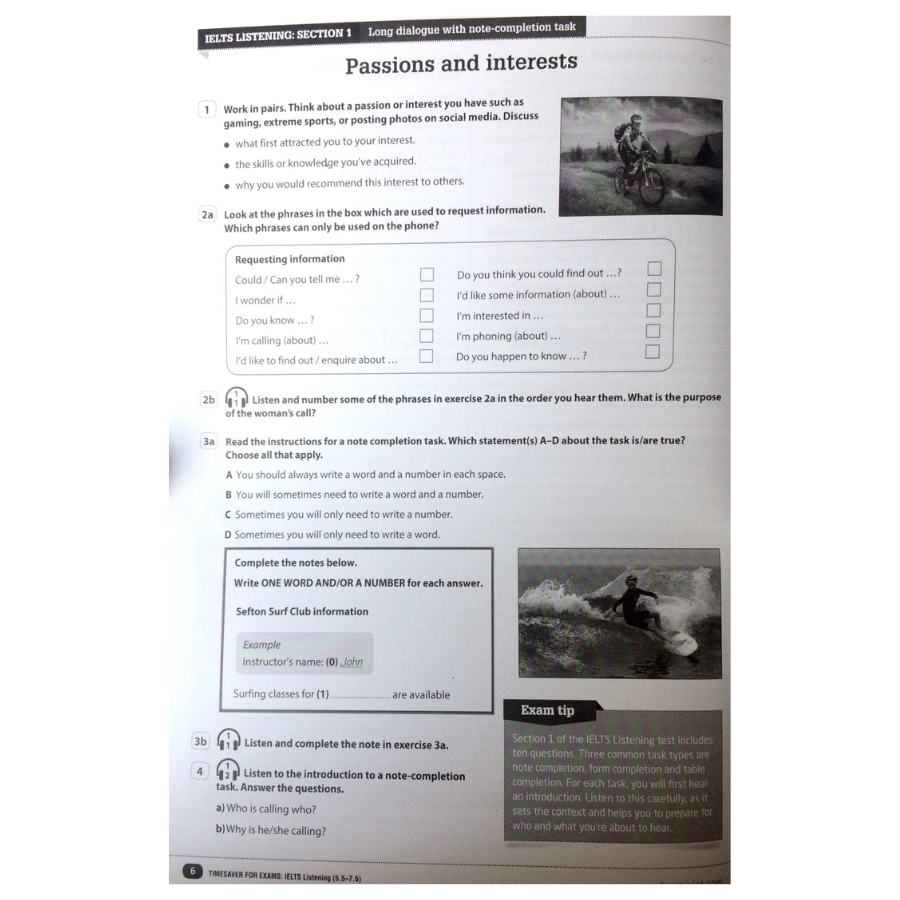 Timesaver For Exams - IELTS Listening 5.5 - 7.5 (Kèm MP3)