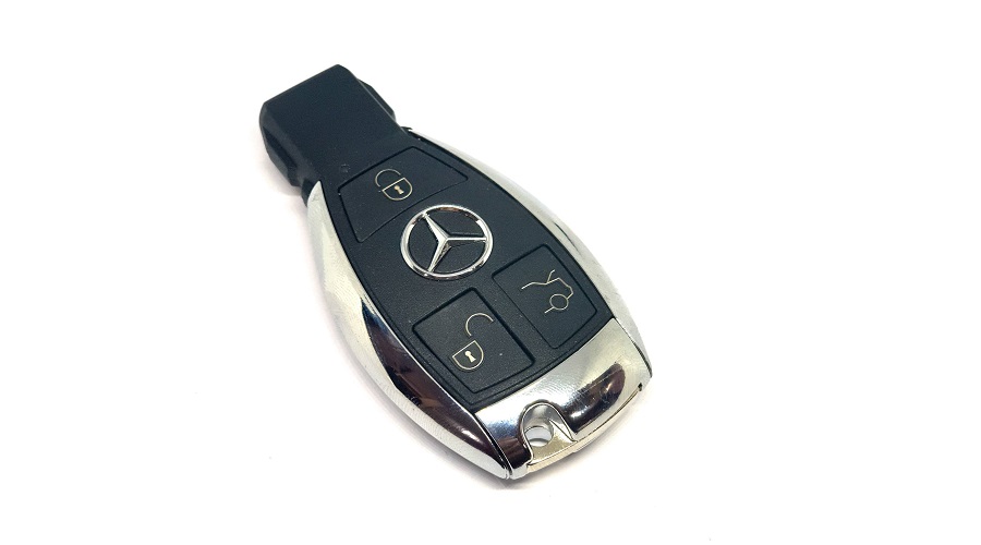 Bao Da Chìa Khóa Handmade Ô Tô Mercedes GLC 200 250 260 300 3 nút bấm da bò - hàng chính hãng