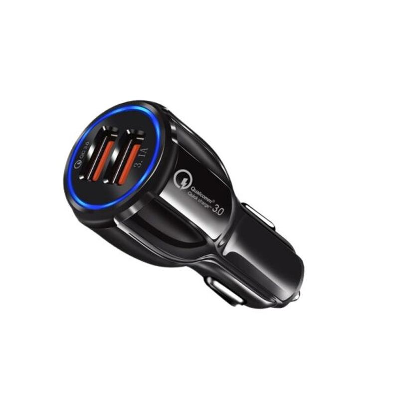 QC 3.0 Sạc nhanh Bộ sạc xe phích cắm toàn cầu 3.1a sạc xe đôi USB QC3 0 sạc xe sạc nhanh cho điện thoại