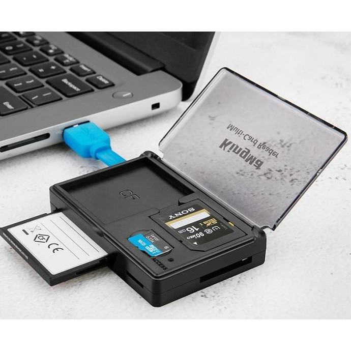 Đầu đọc thẻ nhớ USB 3.0 Kingma kèm hộp đựng hàng chính hãng.