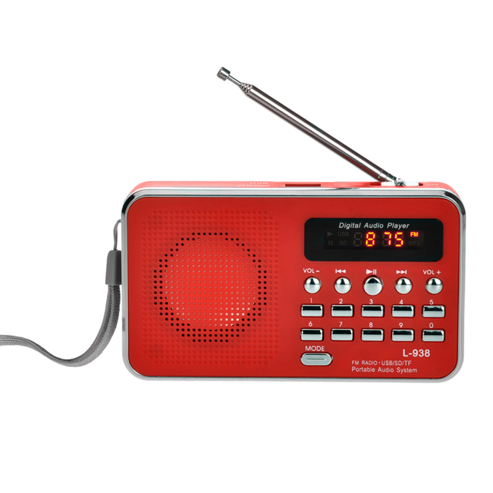 Loa Âm Thanh Nổi Kỹ Thuật Số 3W L-938 Đài FM Mini Chất Lượng Âm Thanh Trung Thực Cao Với Màn Hình 1,5 Inch