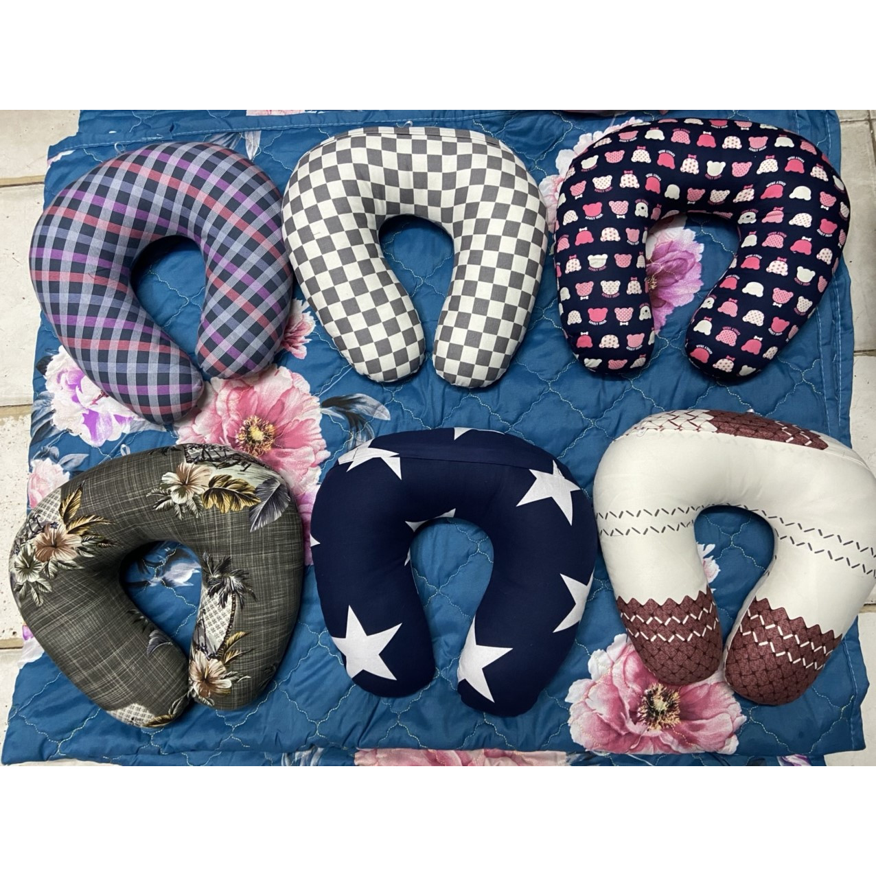 Gối cổ chữ U ruột bông Hàn Quốc cao cấp