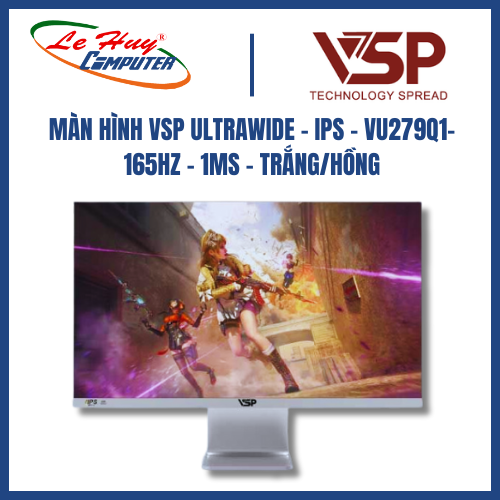 Màn Hình VSP ULTRAWIDE - IPS - VU279Q1- 165HZ - 1MS - Trắng/Hồng Hàng Chính Hãng