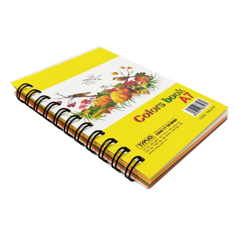 Sổ Lò Xo Colors Book A7 TMG-8197 - Màu Vàng