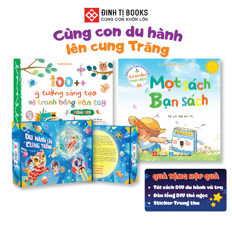 Hộp quà Trung thu 2023 - Du hành lên cung trăng - Đinh Tị Books