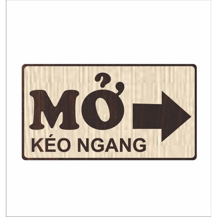 Bảng Gỗ Treo Cửa Kéo Ngang Trái, Phải