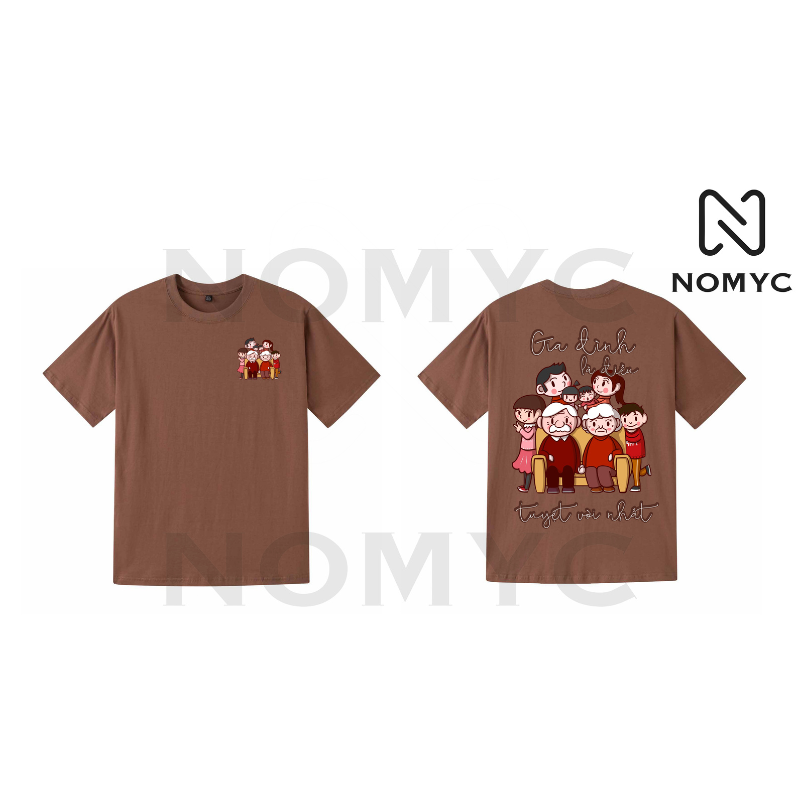 Áo Gia Đình Local Brand NOMYC Mẫu GĐ1 Chất Liệu Áo Cotton Thoáng Mát Thiết Kế Trẻ Trung Năng Động Nhiều Họa Tiết Đáng Yêu