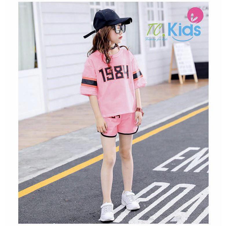 Bộ bé gái sort đùi Cute thun cotton mịn mát thấm hút mồ cực tốt