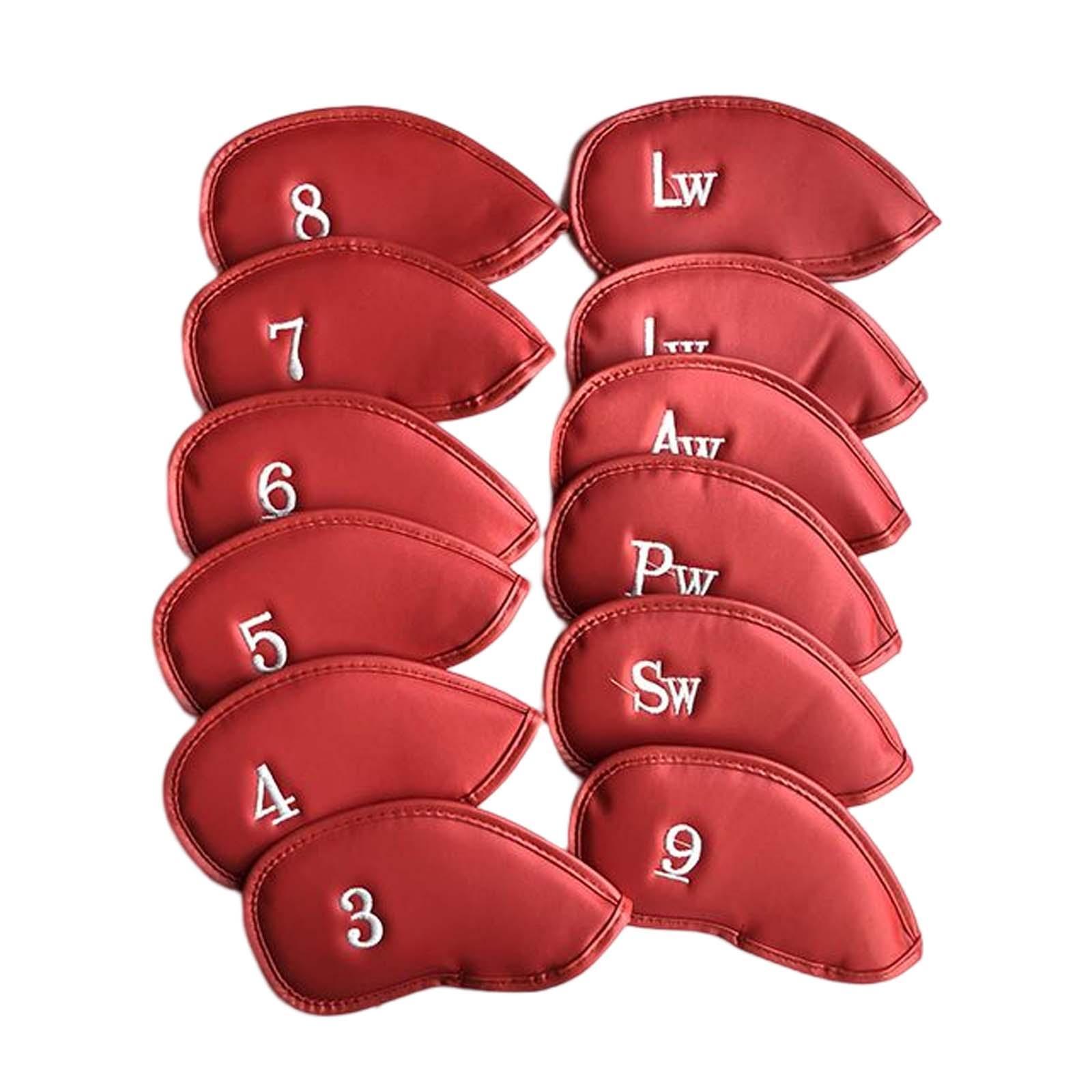 12 Pieces Golf Iron Headcover Set Golf Club Head Cover Protector Golf Accessories