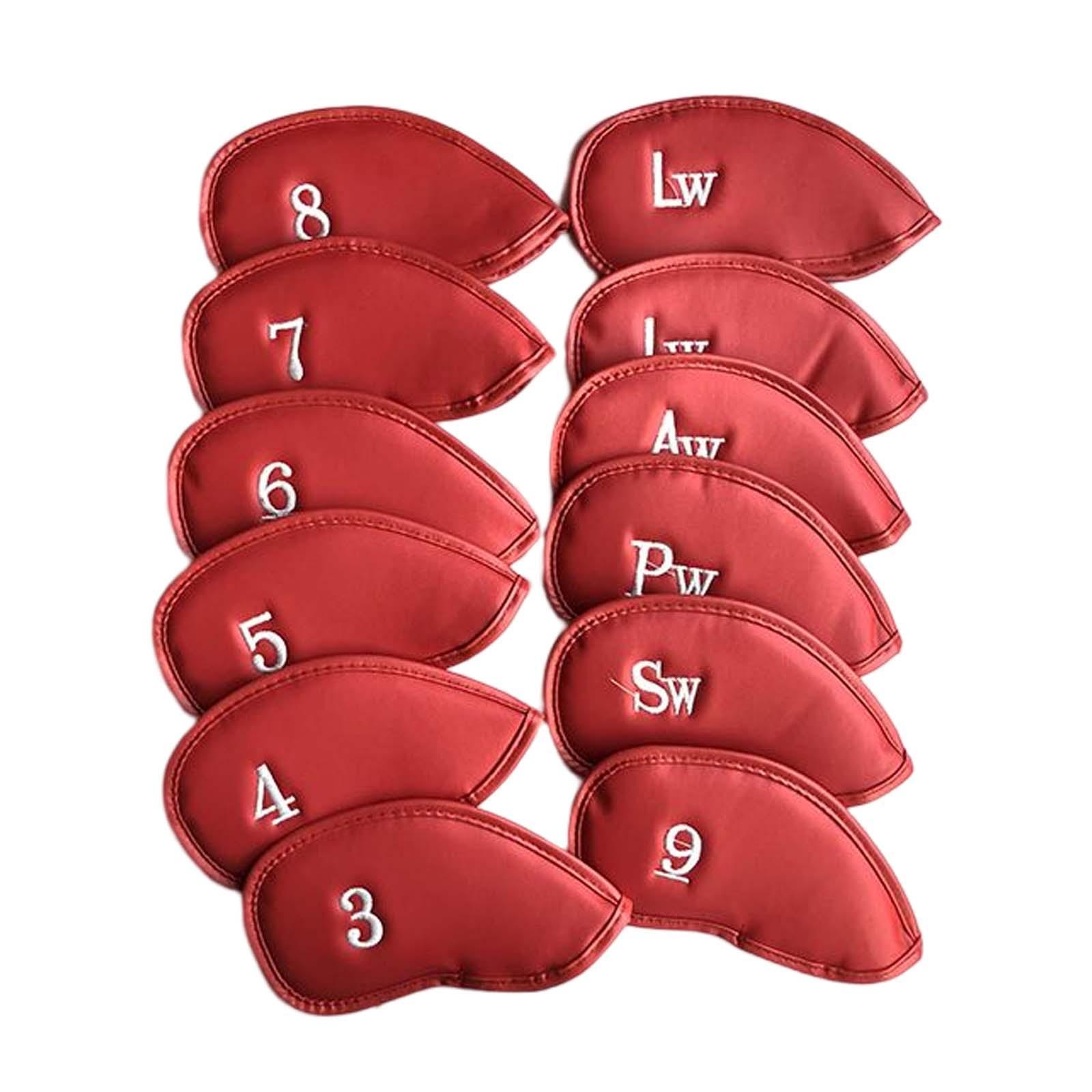 12x Golf Iron Headcover Golf Club Head Covers Protective Sleeve Anti Scratch