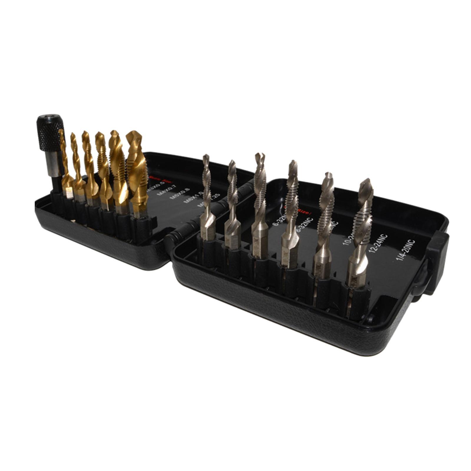 Metric SAE Thread bit drill bit Set Combination Drill bit for Tapping Deburring