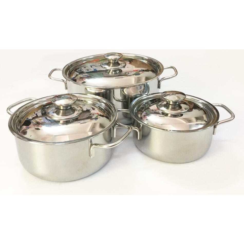BỘ NỒI 3 CÁI INOX - GDHN Loại Tốt