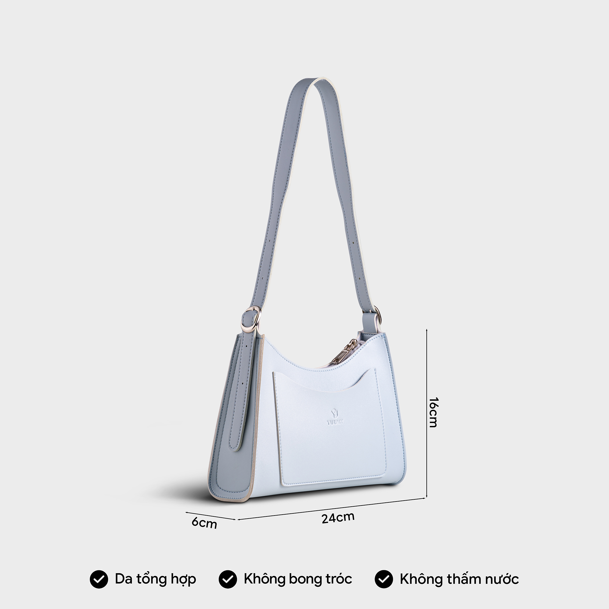 Túi Yuumy ( Thời trang nữ đi chơi size 24 - Túi đeo chéo da Seasand YN168 )