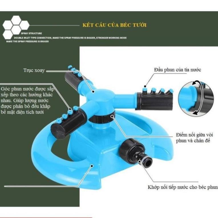 Vòi Phun Nước Tưới Cây, xoay tròn 360 Độ. Tặng kèm 1 khớp nối cấp nước cho béc phun 206799