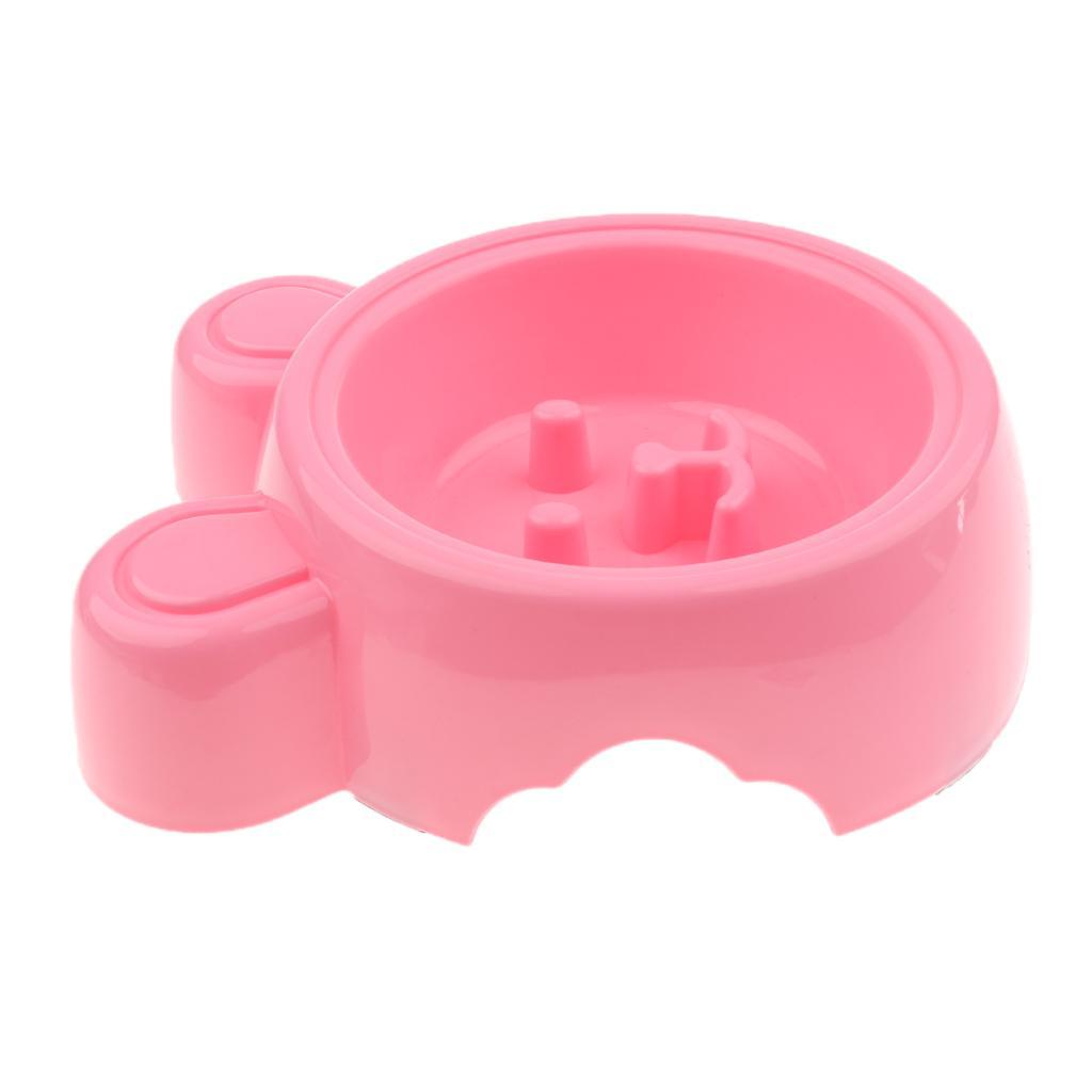 Pet Dog Cat Rabbit Slow Food Feeder Healthy Gulp Feed Dish Bowl