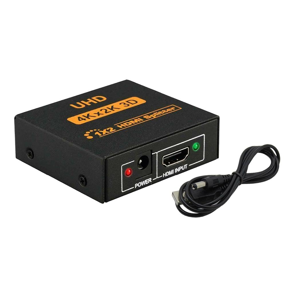 2x 1080P 3D 1 in 2 4K HDCP 1.4 Stripper HDMI Splitter Switcher for 3D HDTV
