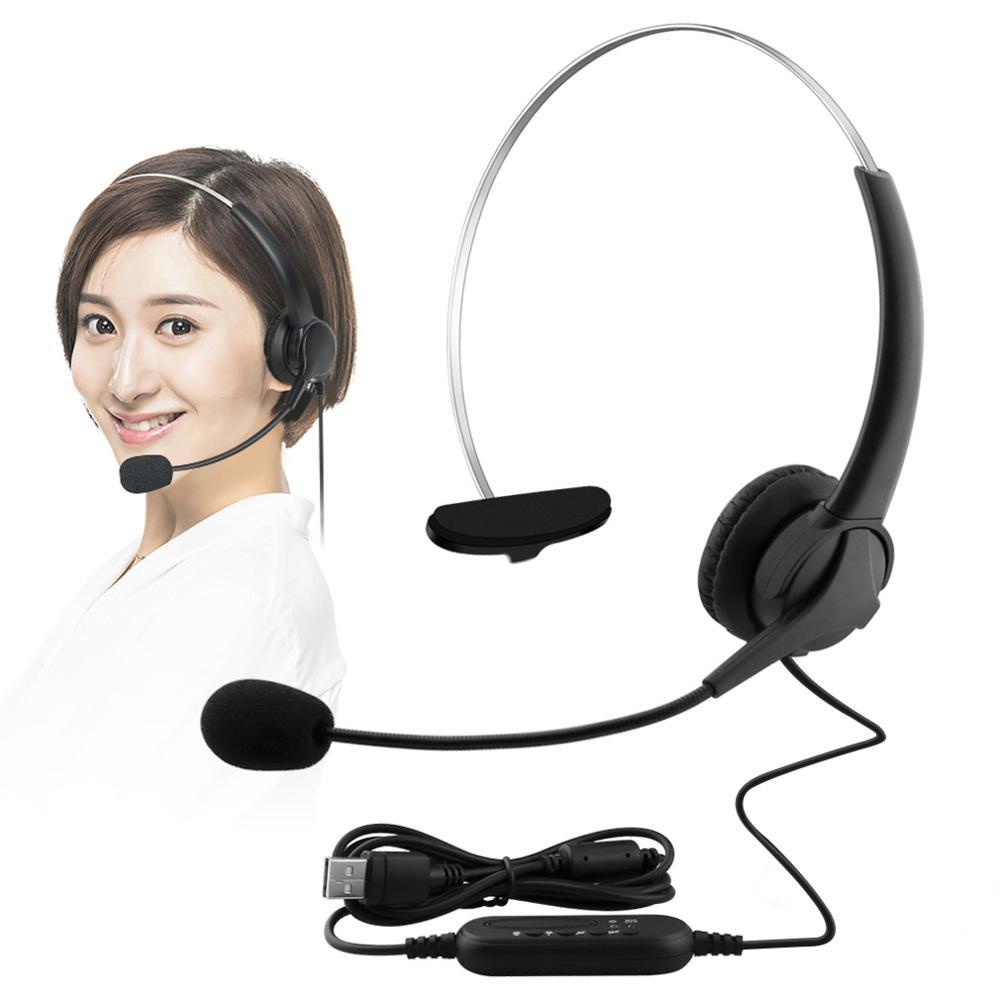 Tai Nghe Điện Thoại Gọi Trung Tâm Toán Tử USB Có Dây Offical Tai Nghe Có Micro Cho Máy Tính Laptop Chơi Game Kinh Doanh Tai Nghe