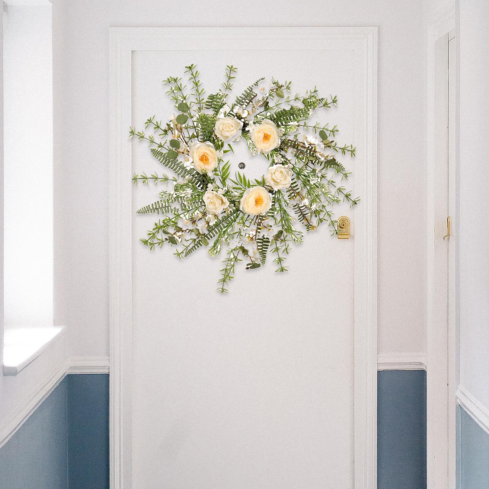 Artificial Silk Flower Wreath Garland for Farmhouse Garden Decorative Accessories Wedding Baby Shower Party Decor