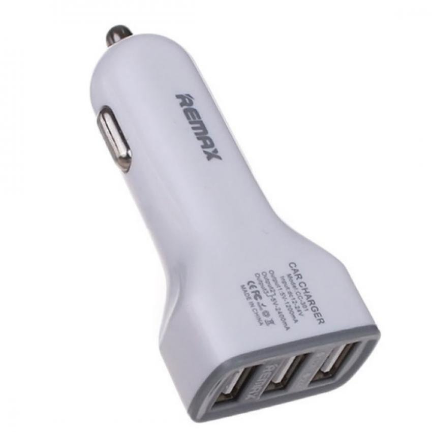 Cóc sạc xe hơi Remax 3 cổng usb hàng chính hãng